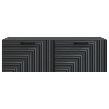 vidaXL Wall-Mounted TV Cabinet Black 98 x 41 x 30 cm Engineered Wood