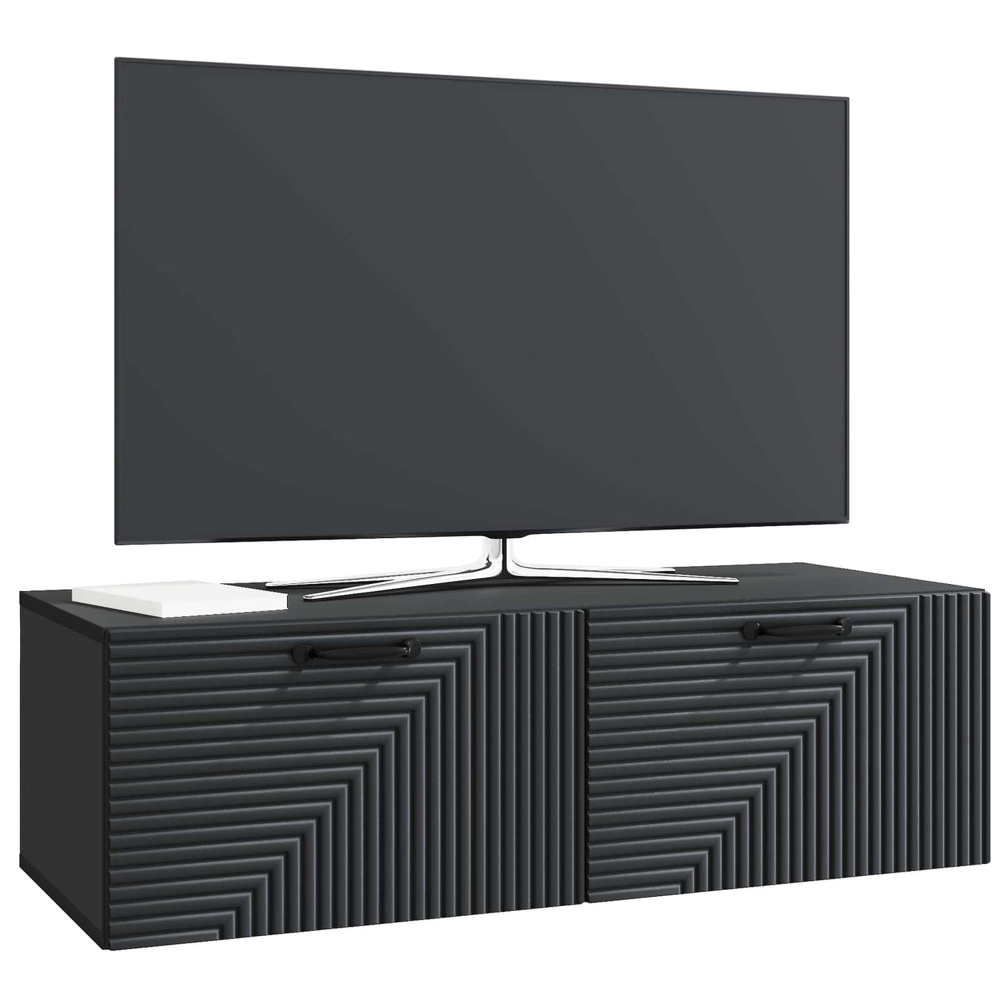 vidaXL Wall-Mounted TV Cabinet Black 98 x 41 x 30 cm Engineered Wood