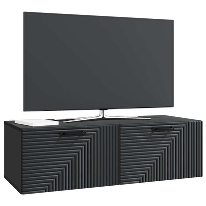 vidaXL Wall-Mounted TV Cabinet Black 98 x 41 x 30 cm Engineered Wood