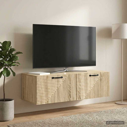 vidaXL Wall-Mounted TV Cabinet Wall-mounted Sonoma Oak 98 x 41 x 30 cm
