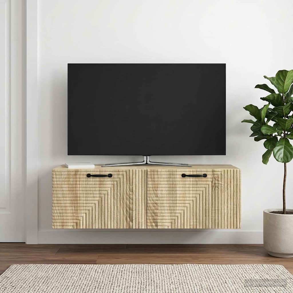 vidaXL Wall-Mounted TV Cabinet Wall-mounted Sonoma Oak 98 x 41 x 30 cm