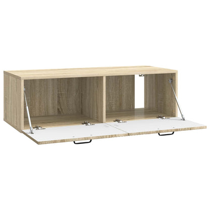vidaXL Wall-Mounted TV Cabinet Wall-mounted Sonoma Oak 98 x 41 x 30 cm