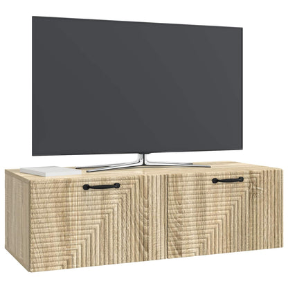 vidaXL Wall-Mounted TV Cabinet Wall-mounted Sonoma Oak 98 x 41 x 30 cm