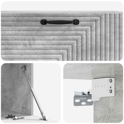 vidaXL Wall-Mounted TV Cabinet Concrete Grey 98 x 41 x 30 cm