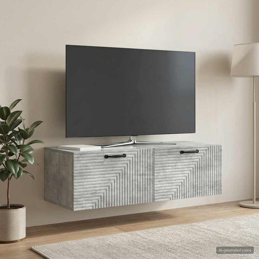 vidaXL Wall-Mounted TV Cabinet Concrete Grey 98 x 41 x 30 cm
