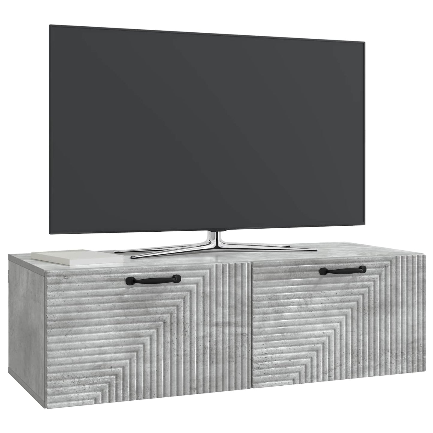 vidaXL Wall-Mounted TV Cabinet Concrete Grey 98 x 41 x 30 cm