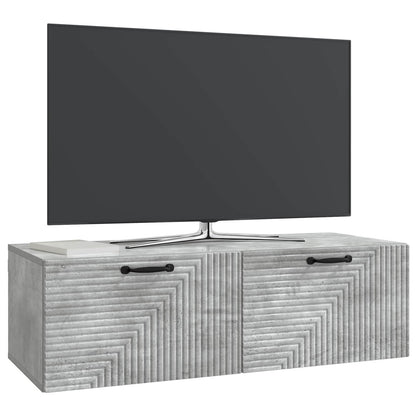vidaXL Wall-Mounted TV Cabinet Concrete Grey 98 x 41 x 30 cm