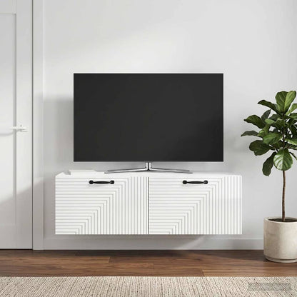 vidaXL Wall-Mounted TV Cabinet High Gloss White 98 x 41 x 30 cm