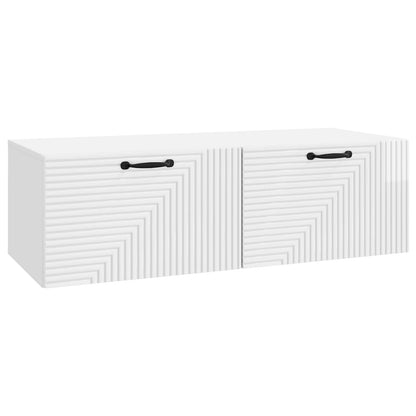 vidaXL Wall-Mounted TV Cabinet High Gloss White 98 x 41 x 30 cm