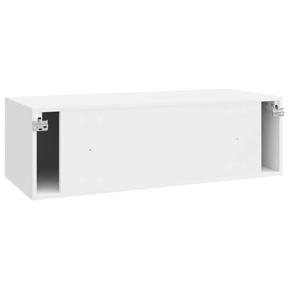 vidaXL Wall-Mounted TV Cabinet High Gloss White 98 x 41 x 30 cm