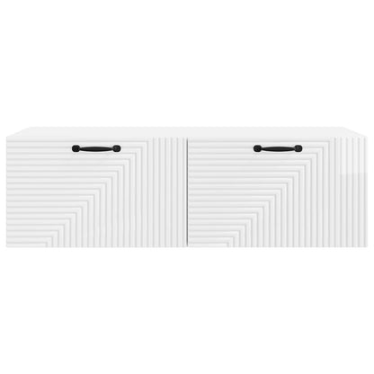 vidaXL Wall-Mounted TV Cabinet High Gloss White 98 x 41 x 30 cm