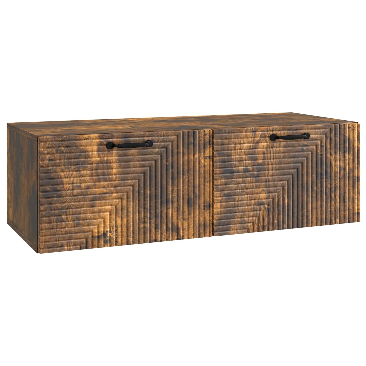 vidaXL Wall-Mounted TV Cabinet Wall-mounted Smoked Oak 98 x 41 x 30 cm