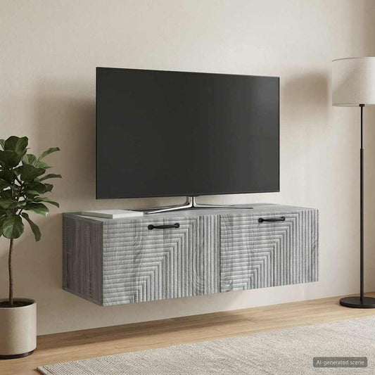 vidaXL Wall-Mounted TV Cabinet 98 x 41 x 30 cm Grey Sonoma