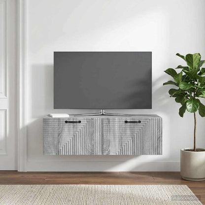 vidaXL Wall-Mounted TV Cabinet Grey Sonoma 98 x 41 x 30 cm
