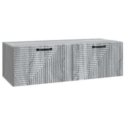 vidaXL Wall-Mounted TV Cabinet Grey Sonoma 98 x 41 x 30 cm