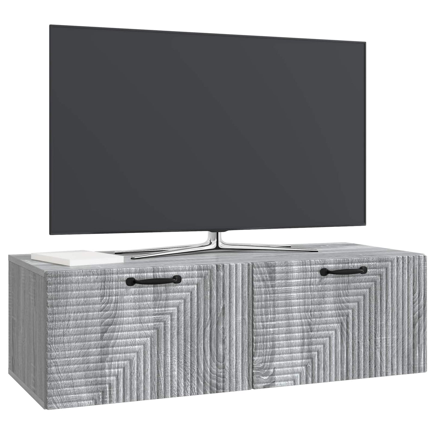 vidaXL Wall-Mounted TV Cabinet Grey Sonoma 98 x 41 x 30 cm