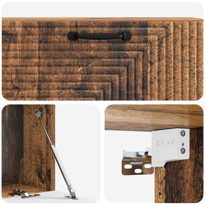 vidaXL Wall-Mounted TV Cabinet Wall-mounted Old Wood 98 x 41 x 30 cm