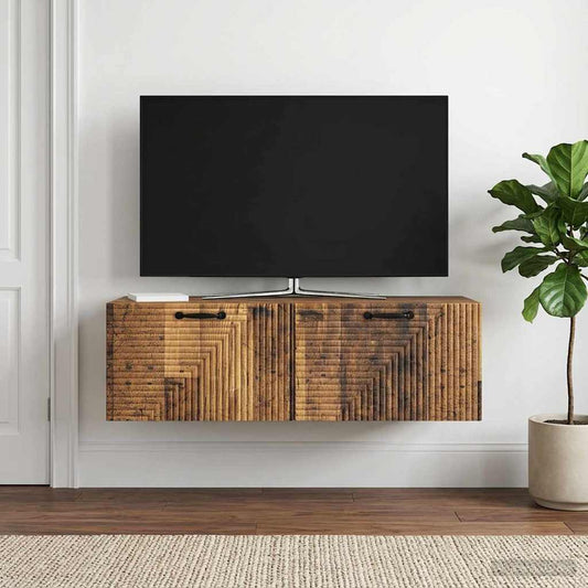 vidaXL Wall-Mounted TV Cabinet Wall-mounted Old Wood 98 x 41 x 30 cm