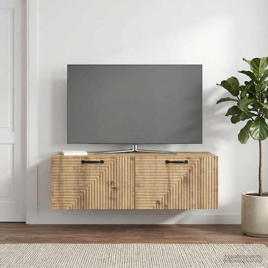 vidaXL Wall-Mounted TV Cabinet 98 x 41 x 30 cm Artisan Oak