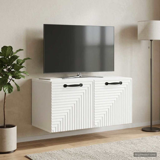 vidaXL Wall-Mounted TV Cabinet White 59.5 x 31 x 30 cm Engineered Wood