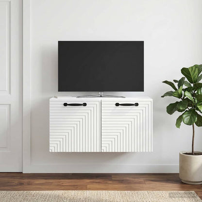 vidaXL Wall-Mounted TV Cabinet White 59.5 x 31 x 30 cm Engineered Wood