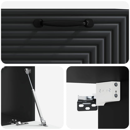 vidaXL Wall-Mounted TV Cabinet Black 59.5 x 31 x 30 cm Engineered Wood