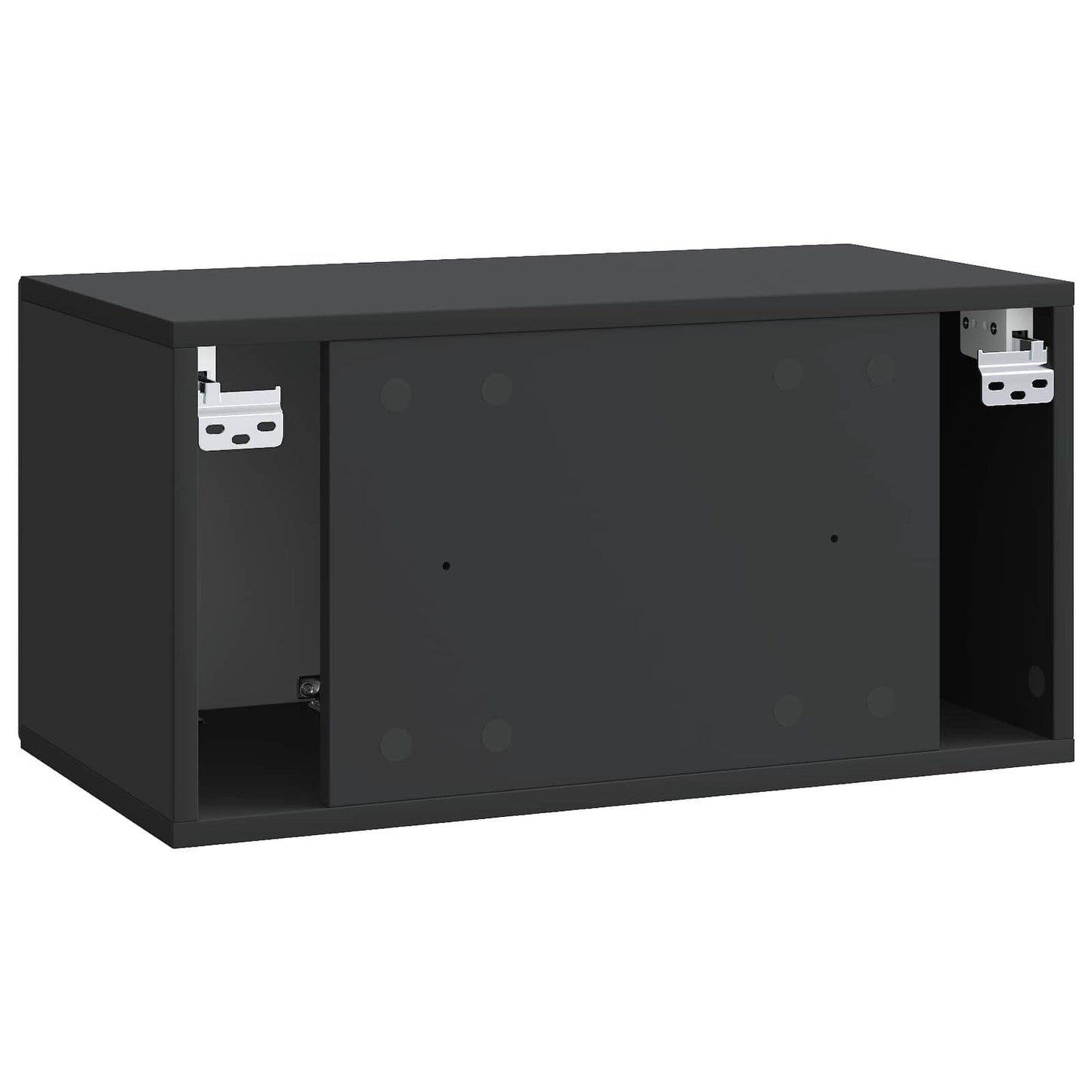 vidaXL Wall-Mounted TV Cabinet Black 59.5 x 31 x 30 cm Engineered Wood