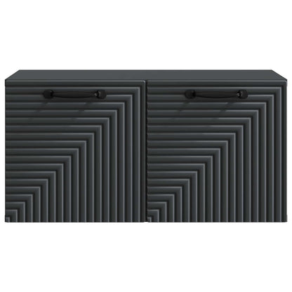 vidaXL Wall-Mounted TV Cabinet Black 59.5 x 31 x 30 cm Engineered Wood