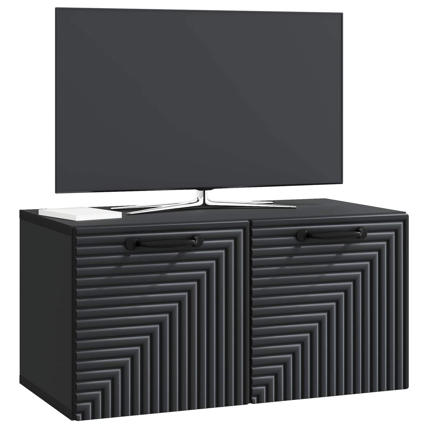 vidaXL Wall-Mounted TV Cabinet Black 59.5 x 31 x 30 cm Engineered Wood