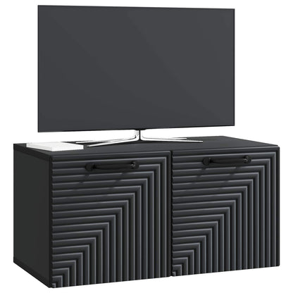 vidaXL Wall-Mounted TV Cabinet Black 59.5 x 31 x 30 cm Engineered Wood