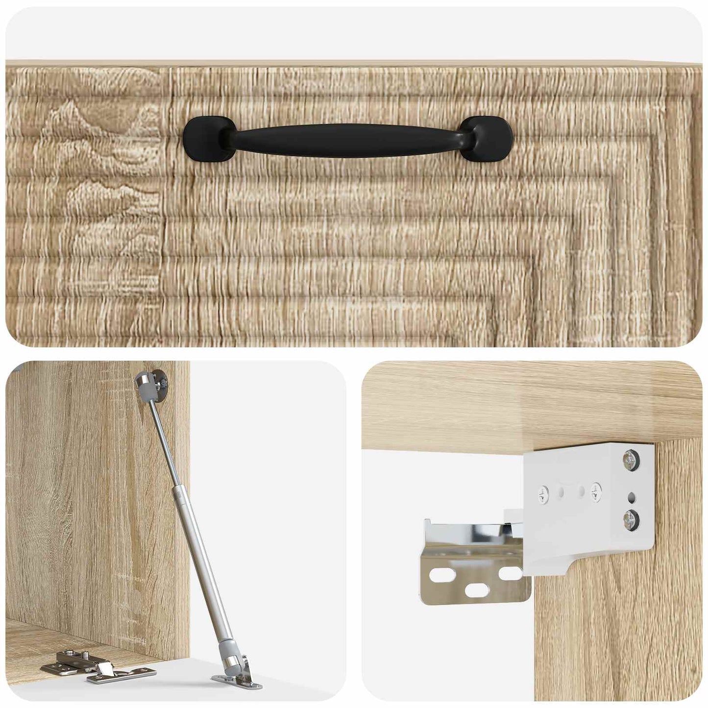 vidaXL Wall-Mounted TV Cabinet Sonoma Oak 59.5 x 31 x 30 cm