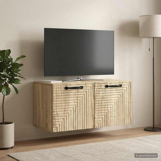 vidaXL Wall-Mounted TV Cabinet Sonoma Oak 59.5 x 31 x 30 cm