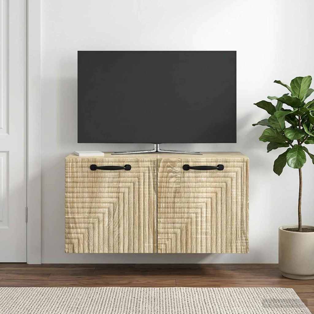 vidaXL Wall-Mounted TV Cabinet Sonoma Oak 59.5 x 31 x 30 cm