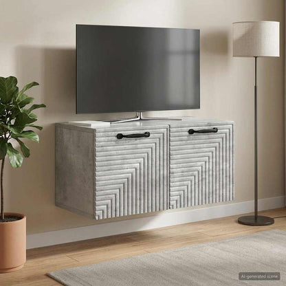 vidaXL Wall-Mounted TV Cabinet Concrete Grey 59.5 x 31 x 30 cm