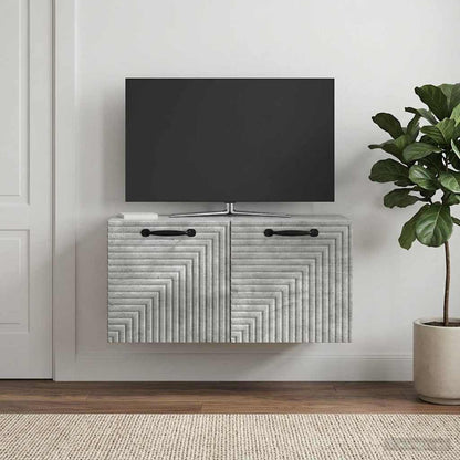 vidaXL Wall-Mounted TV Cabinet Concrete Grey 59.5 x 31 x 30 cm