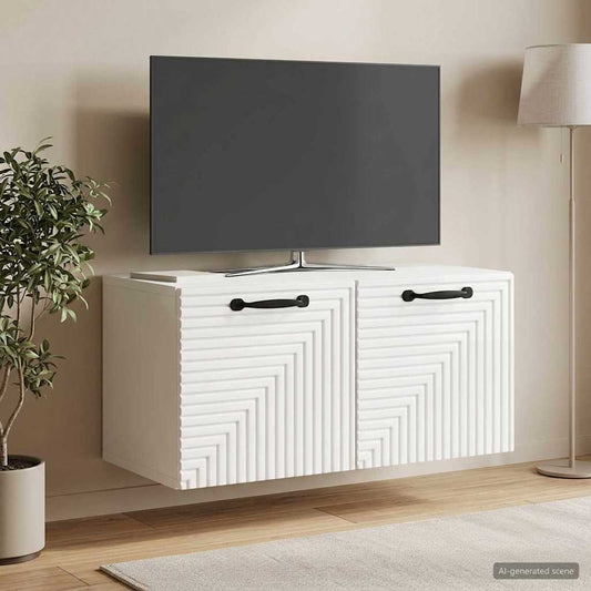 vidaXL Wall-Mounted TV Cabinet High Gloss White 59.5 x 31 x 30 cm