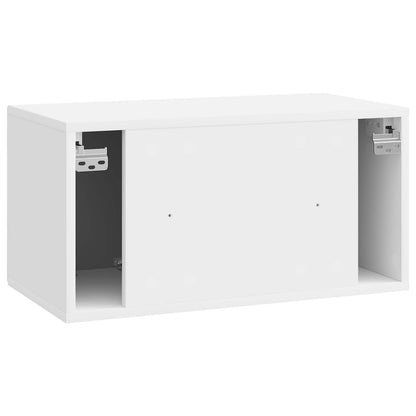 vidaXL Wall-Mounted TV Cabinet High Gloss White 59.5 x 31 x 30 cm
