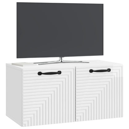 vidaXL Wall-Mounted TV Cabinet High Gloss White 59.5 x 31 x 30 cm