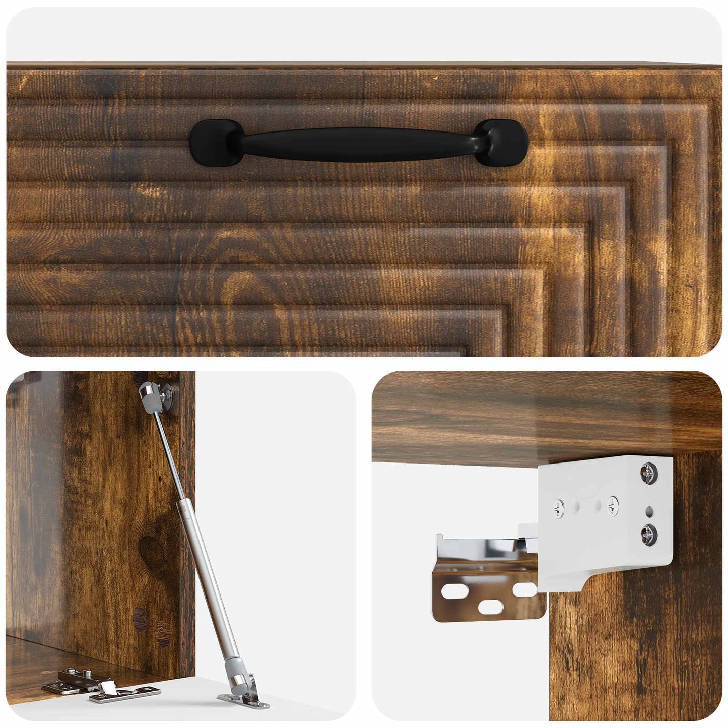 vidaXL Wall-Mounted TV Cabinet Smoked Oak 59.5 x 31 x 30 cm