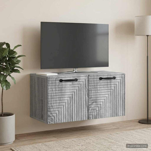 vidaXL Wall-Mounted TV Cabinet Grey Sonoma 59.5 x 31 x 30 cm