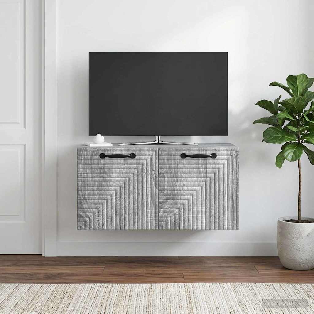 vidaXL Wall-Mounted TV Cabinet Grey Sonoma 59.5 x 31 x 30 cm