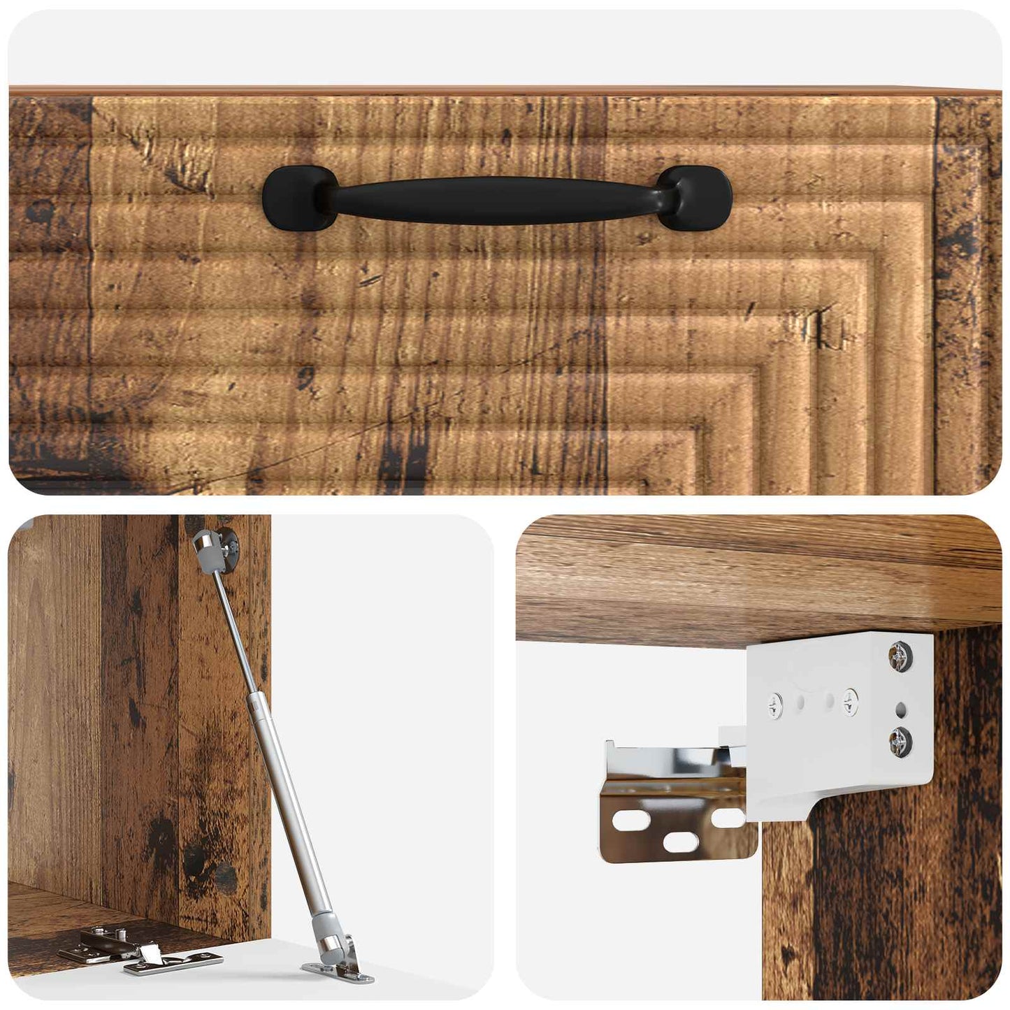 vidaXL Wall-Mounted TV Cabinet Wall-mounted Old Wood 59.5 x 31 x 30 cm