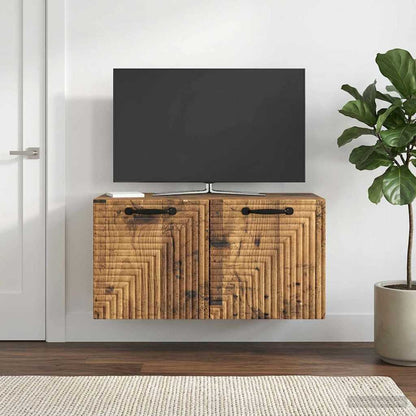vidaXL Wall-Mounted TV Cabinet Wall-mounted Old Wood 59.5 x 31 x 30 cm