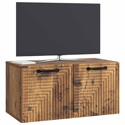 vidaXL Wall-Mounted TV Cabinet Wall-mounted Old Wood 59.5 x 31 x 30 cm