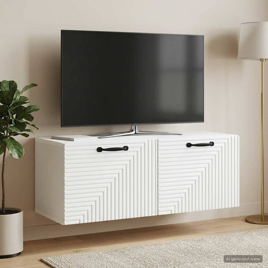 vidaXL Wall-Mounted TV Cabinet White 78.5 x 31 x 30 cm Engineered Wood