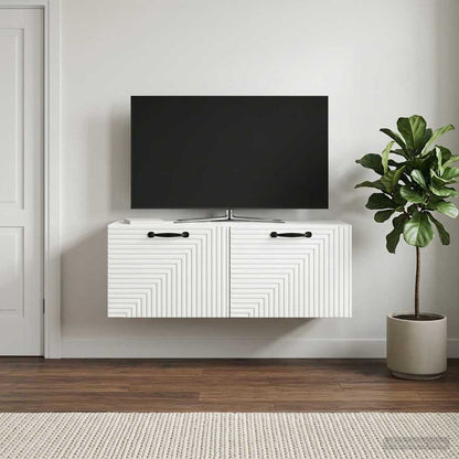vidaXL Wall-Mounted TV Cabinet White 78.5 x 31 x 30 cm Engineered Wood