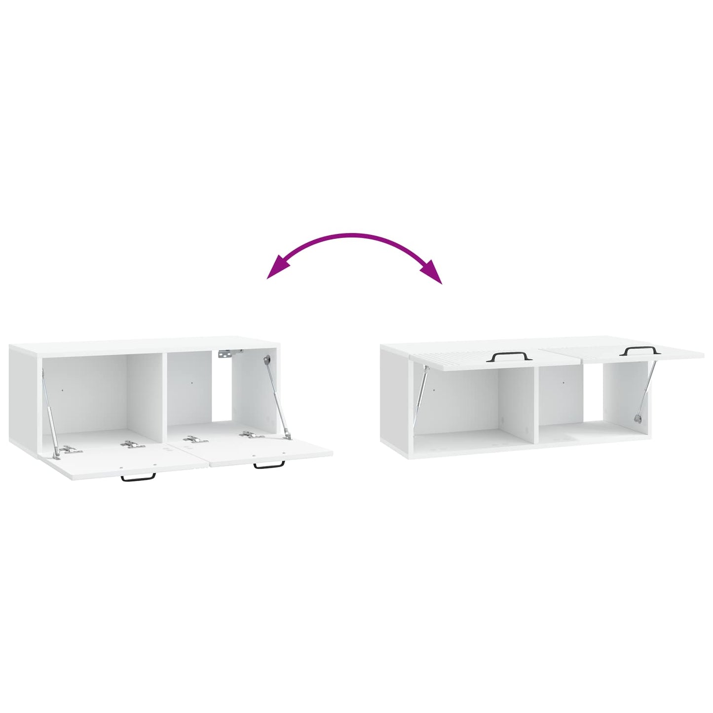 vidaXL Wall-Mounted TV Cabinet White 78.5 x 31 x 30 cm Engineered Wood