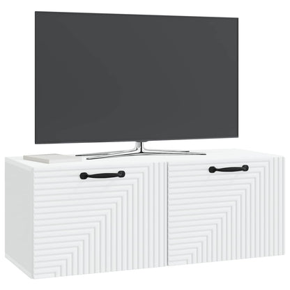 vidaXL Wall-Mounted TV Cabinet White 78.5 x 31 x 30 cm Engineered Wood