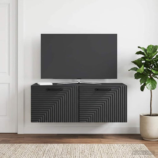 vidaXL Wall-Mounted TV Cabinet Black 78.5 x 31 x 30 cm Engineered Wood