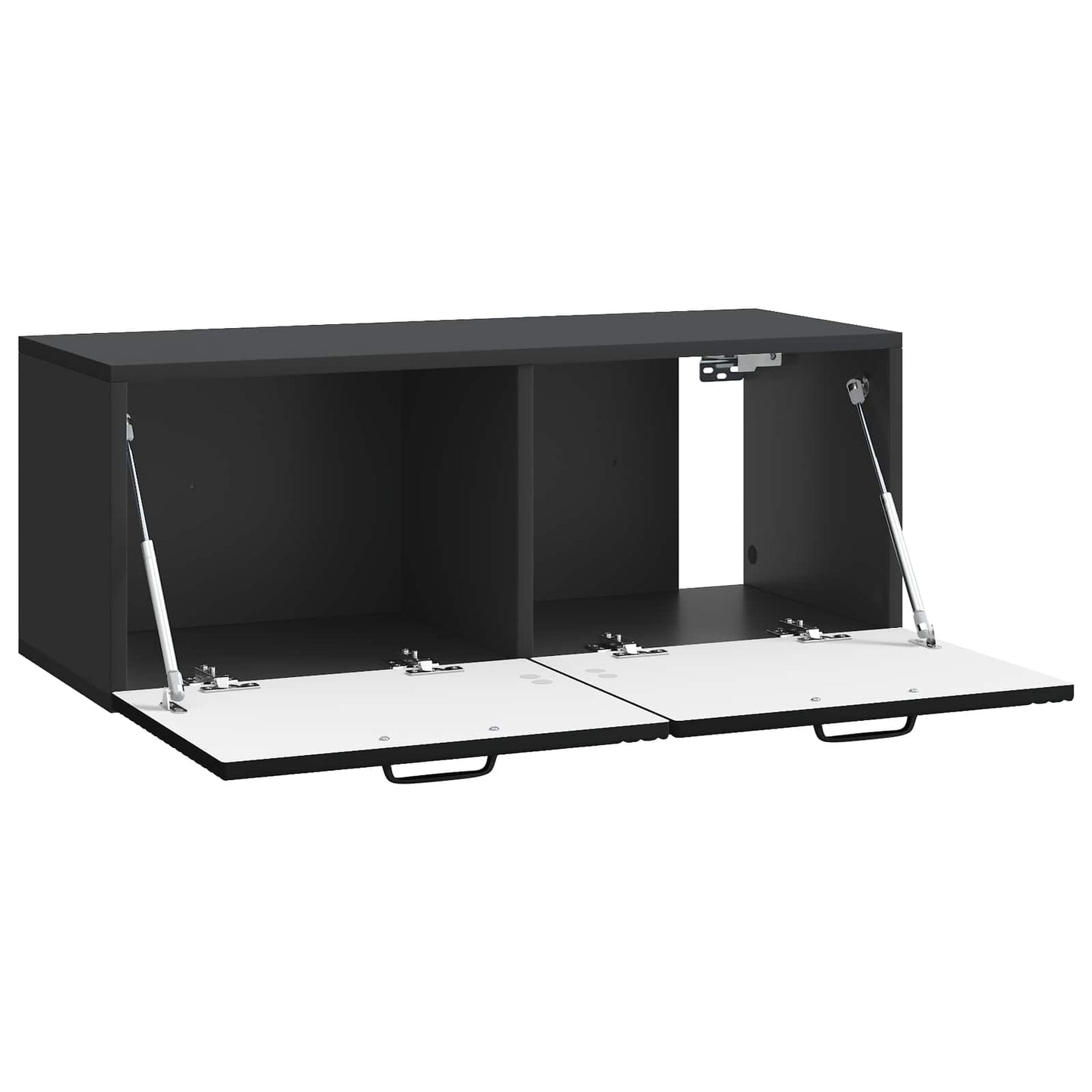 vidaXL Wall-Mounted TV Cabinet Black 78.5 x 31 x 30 cm Engineered Wood
